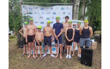 Epreuve du 500m en eau libre : Nos jeunes à l'honneur.